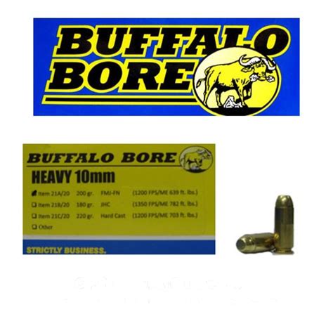 357 magnum , 230 grain ball ammo for my. . Buffalo bore 10mm 200 grain